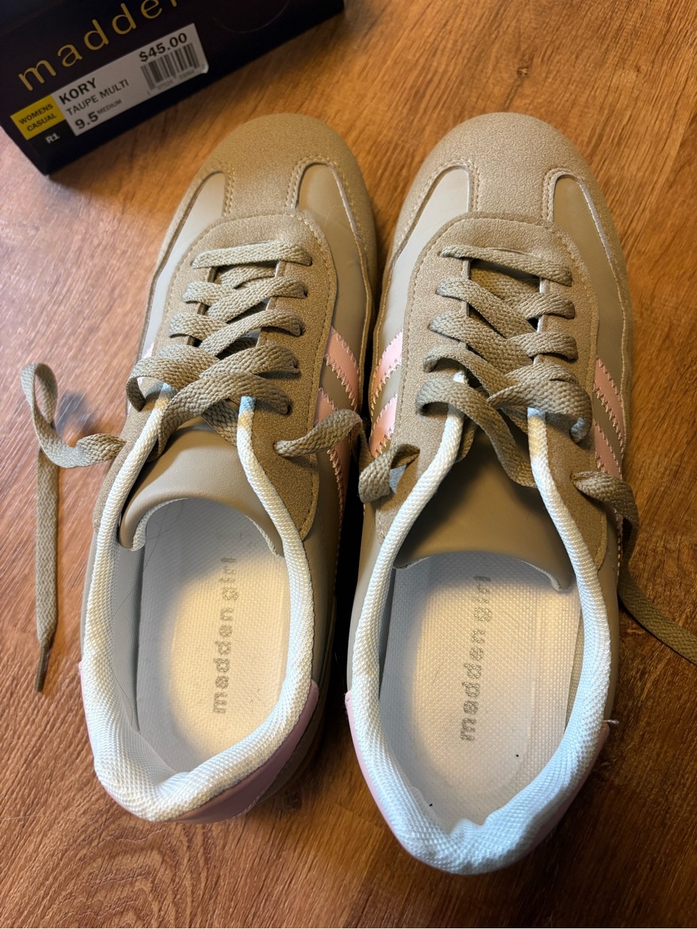 Women’s Madden Girl Size 9.5 Taupe/Light Pink Shoes - Picture 4 of 12
